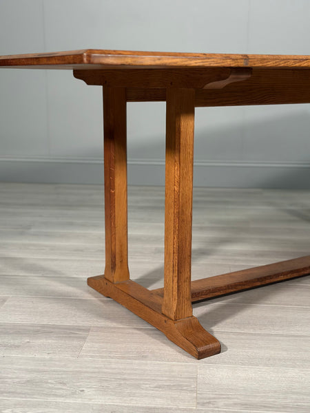 Arts and Crafts Oak Refectory Table By Arthur Reynolds Of Ludlow