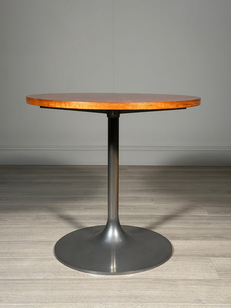 Chrome And Teak Breakfast Table c.1980