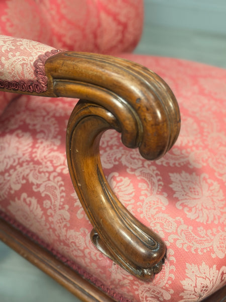 Antique Armchair & Matching Footstool