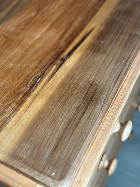 Large Victorian Pine Chest Of Drawers