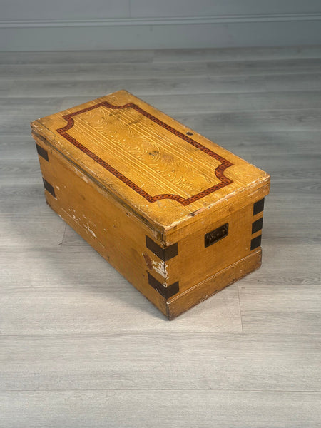Victorian Pine Chest in Original Paint