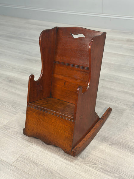Small Burr Elm Rocking Chair c1880