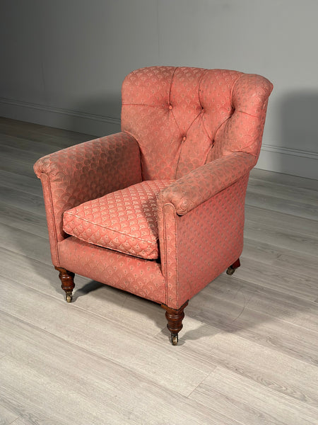Antique Button Back Armchair