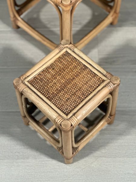 Mid 20th Century Bamboo Nest Of Tables