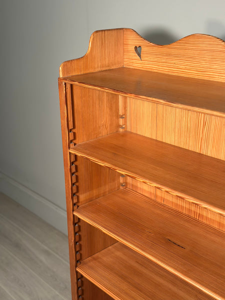 Arts And Crafts Pitch Pine Bookcase C.1900