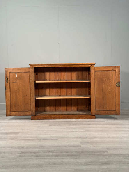Antique Oak School Cupboard