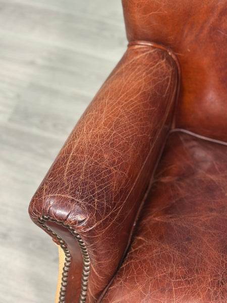 Small Vintage Leather Armchair