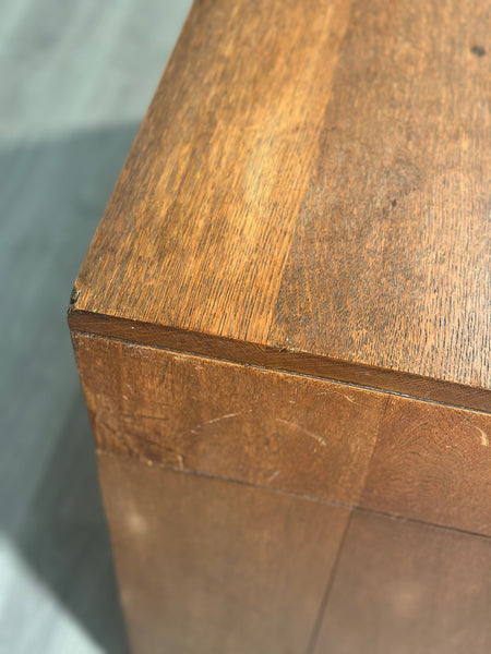 Antique Cotswold School Oak Desk c.1930