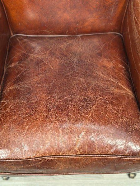 Small Vintage Leather Armchair