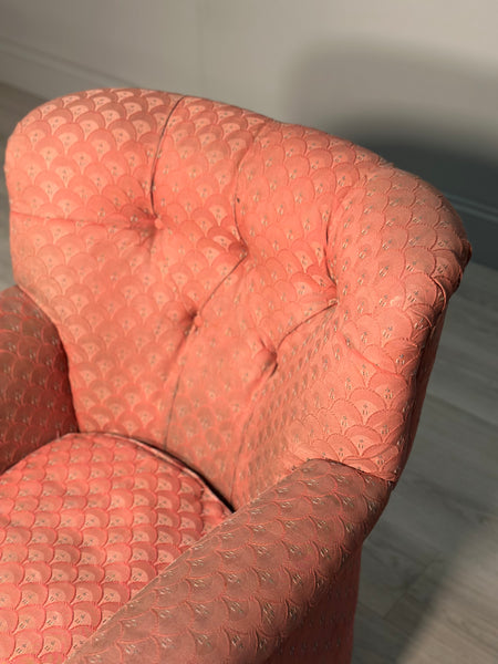 Antique Button Back Armchair