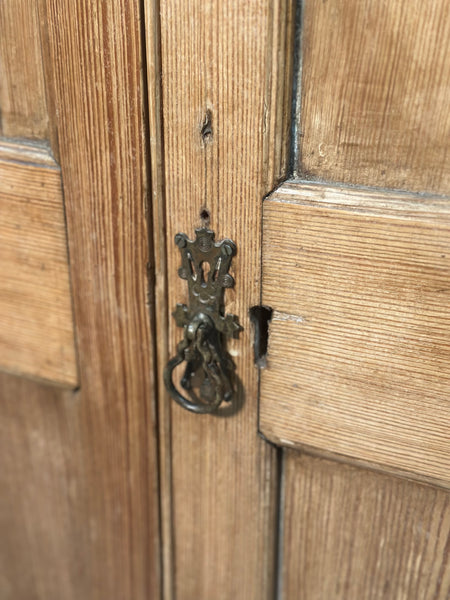 Large Antique Pitch Pine School Cupboard