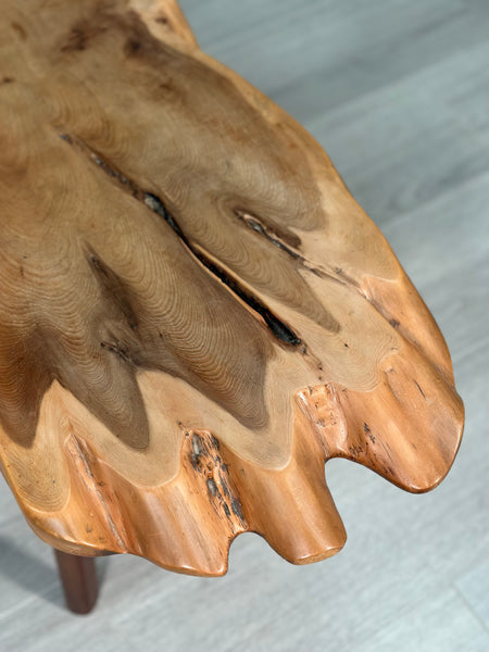 Live Edge Yew Wood Coffee Table By Homestead Woodcraft Hereford C.1960