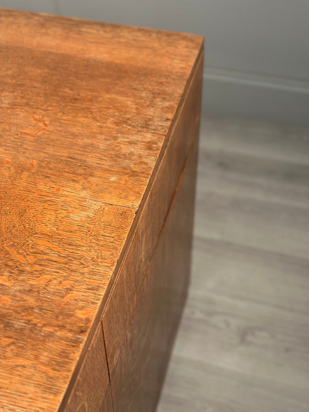 Antique Cotswold School Oak Desk c.1930