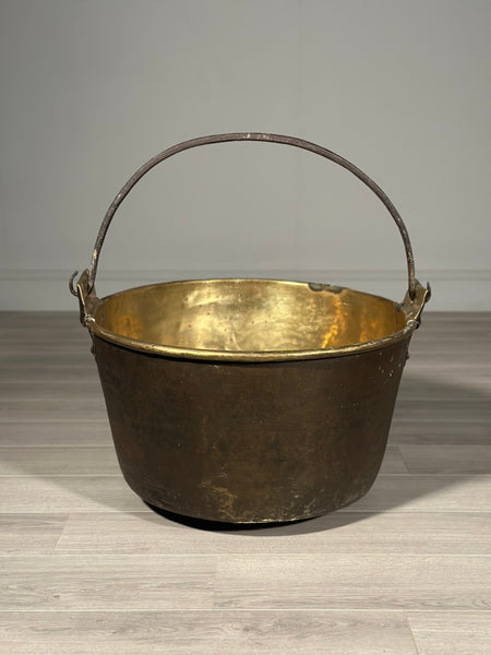 Large Antique Brass Cauldron