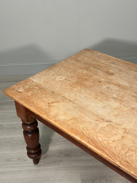 Victorian Pine Top Dining Table