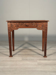 Carved Oak Greenman Table c1880