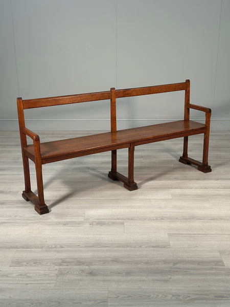 Arts & Crafts Oak Bench c.1930