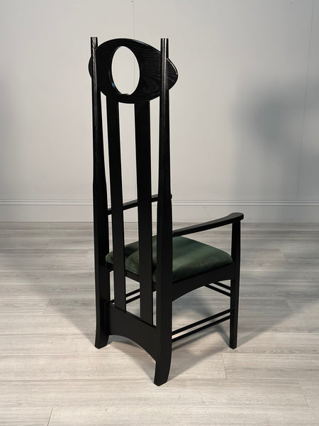 Set of 6 Argyle Dining Chairs Designed By Charles Rennie Mackintosh, Italy 1980’s