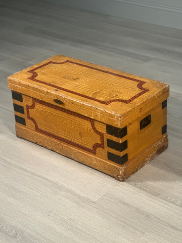 Victorian Pine Chest in Original Paint