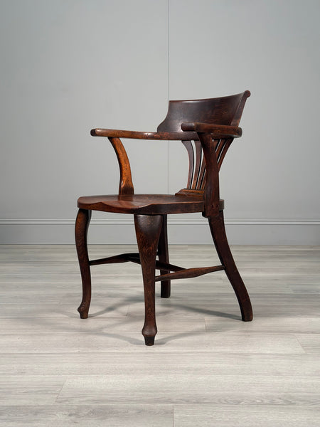Antique Oak Desk Chair C.1920