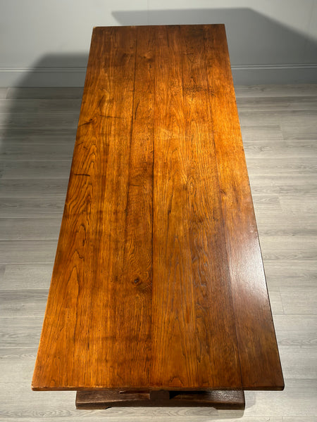 Huge 9ft Antique Oak Refectory Table