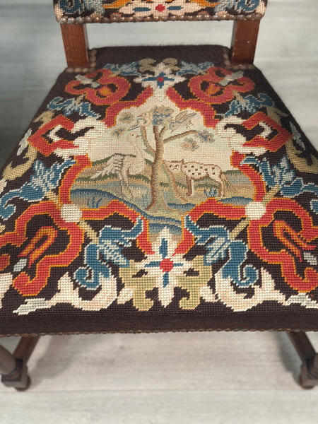 Pair of Antique Armchairs With A Gaspard De Wit Tapestry