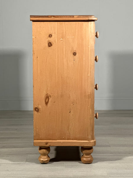 Large Victorian Pine Chest Of Drawers