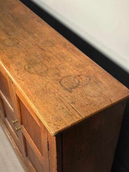 Large Antique Oak School Cupboard