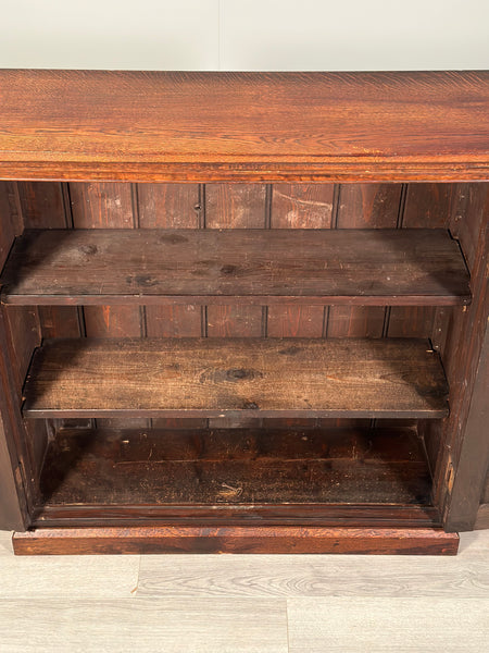 Small Antique Oak School Cupboard