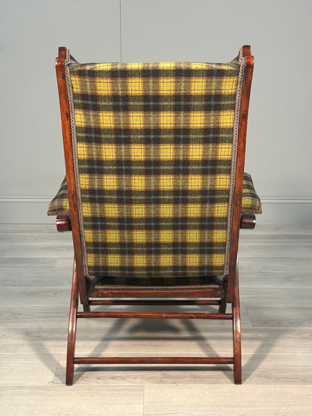 Antique Folding Campaign Armchair