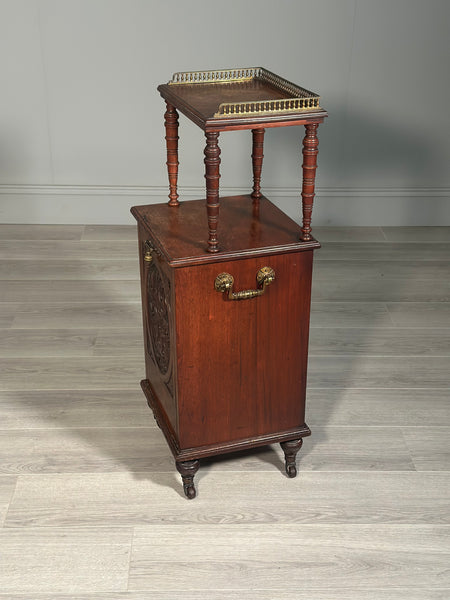 A Late Victorian Aesthetic Movement Mahogany Fireside Purdonium