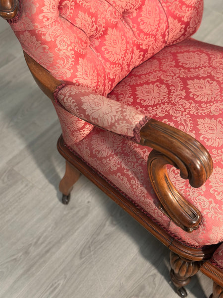 Antique Armchair & Matching Footstool