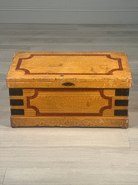 Victorian Pine Chest in Original Paint