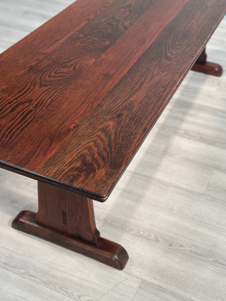 Large Military Arts & Crafts Oak Refectory Table