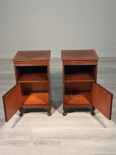 A Pair of Mahogany Bedside Cabinets c.1920