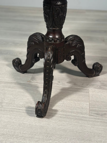 Carved Oak Antique Occasional Table By Walter Carter Harrod’s