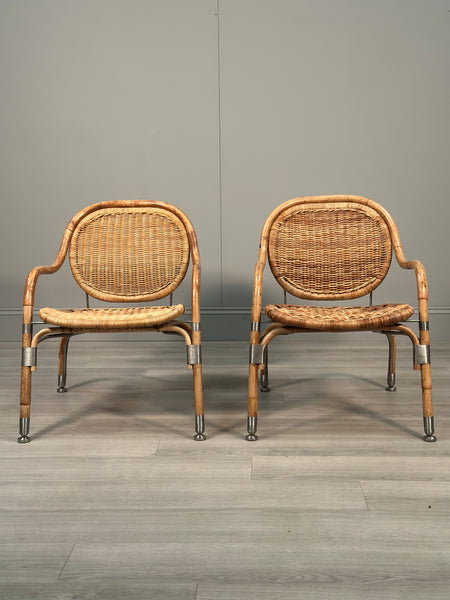 Vintage Ikea Wicker Chairs Designed By Mats Theselius For 'Ps Edition’