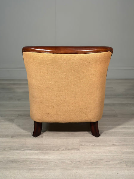 Small Vintage Leather Armchair