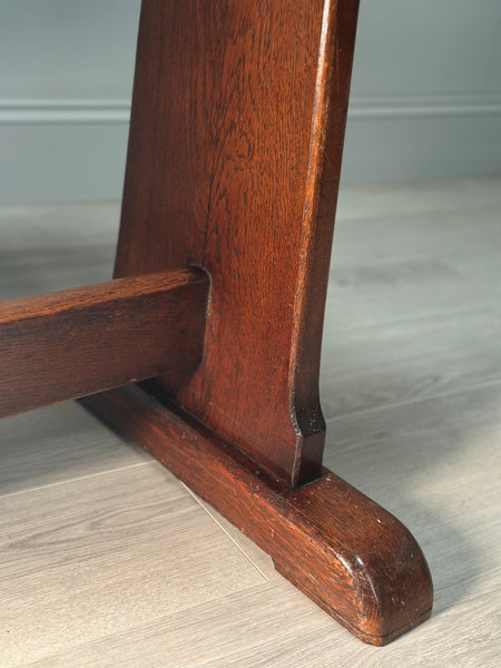 Large Military Arts & Crafts Oak Refectory Table