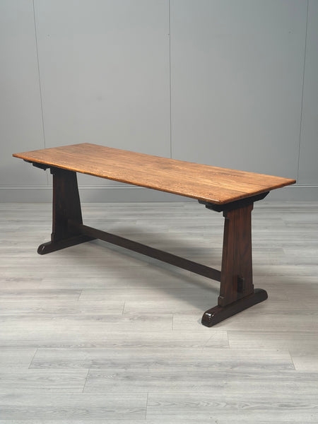 Large Arts & Crafts Oak Refectory Table