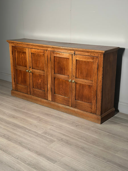 Large Antique Oak School Cupboard