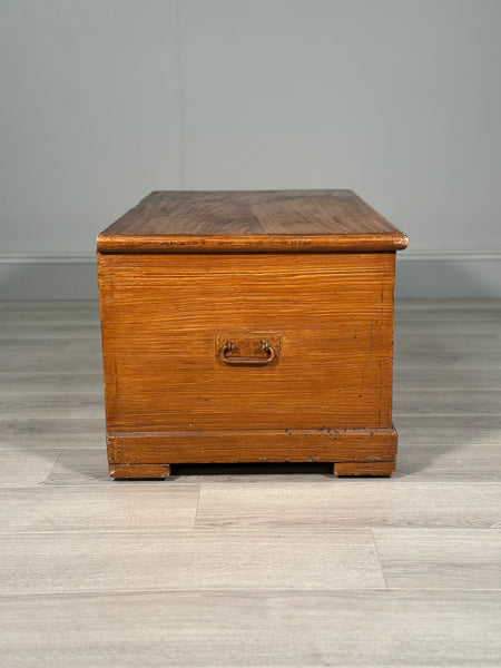 Antique Pine Blanket Box In Scumble Paint