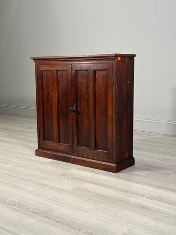 Small Antique Oak School Cupboard