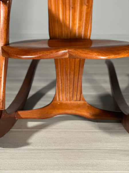 Large American Shell Back Rocking Chair C.1950