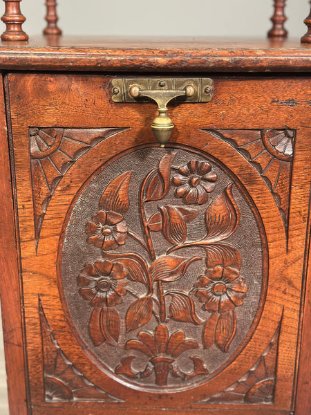 A Late Victorian Aesthetic Movement Mahogany Fireside Purdonium