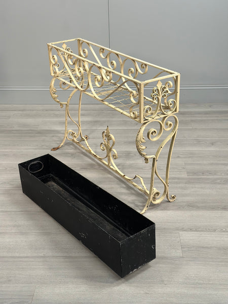Antique Wrought Iron Garden Planter