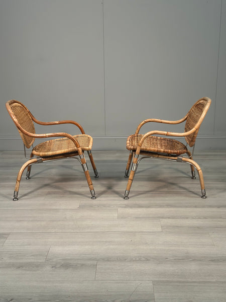 Vintage Ikea Wicker Chairs Designed By Mats Theselius For 'Ps Edition’