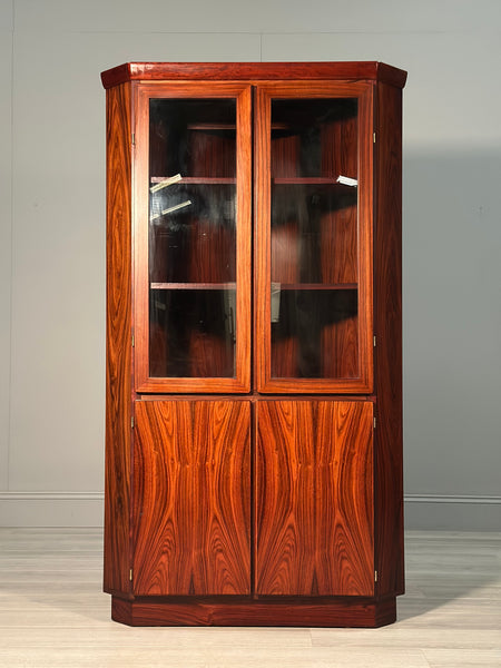 Danish Rosewood Corner Cabinet By Skovby