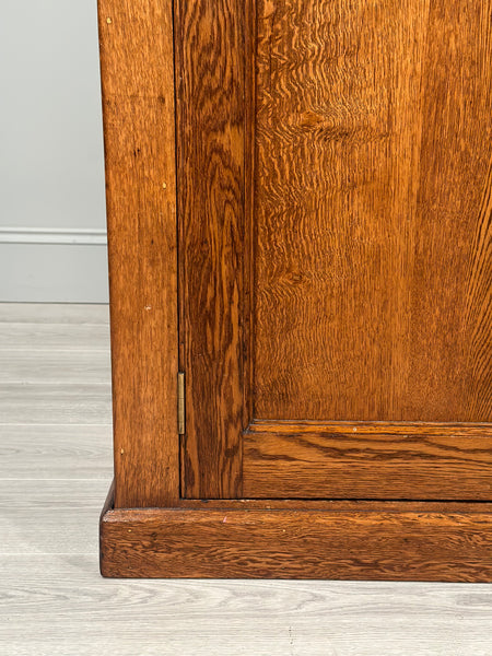 Antique Oak School Cupboard