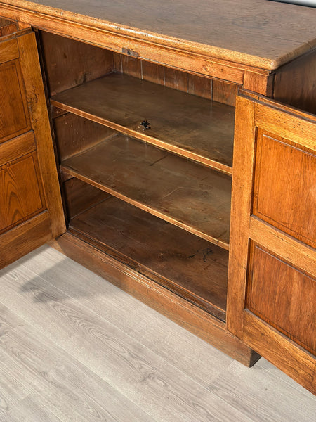 Large Antique Oak School Cupboard